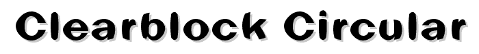 Clearblock circular font